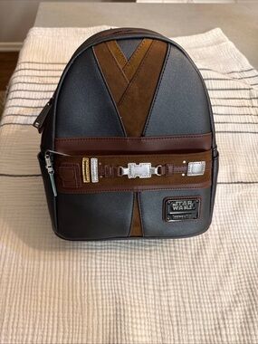 Star Wars Men's Black and Brown Mini Backpack with Belt Detail